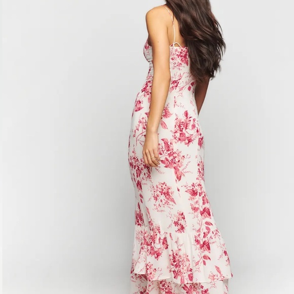 Reformation Fallon Floral Pink Maxi Dress - Picture 3 of 15